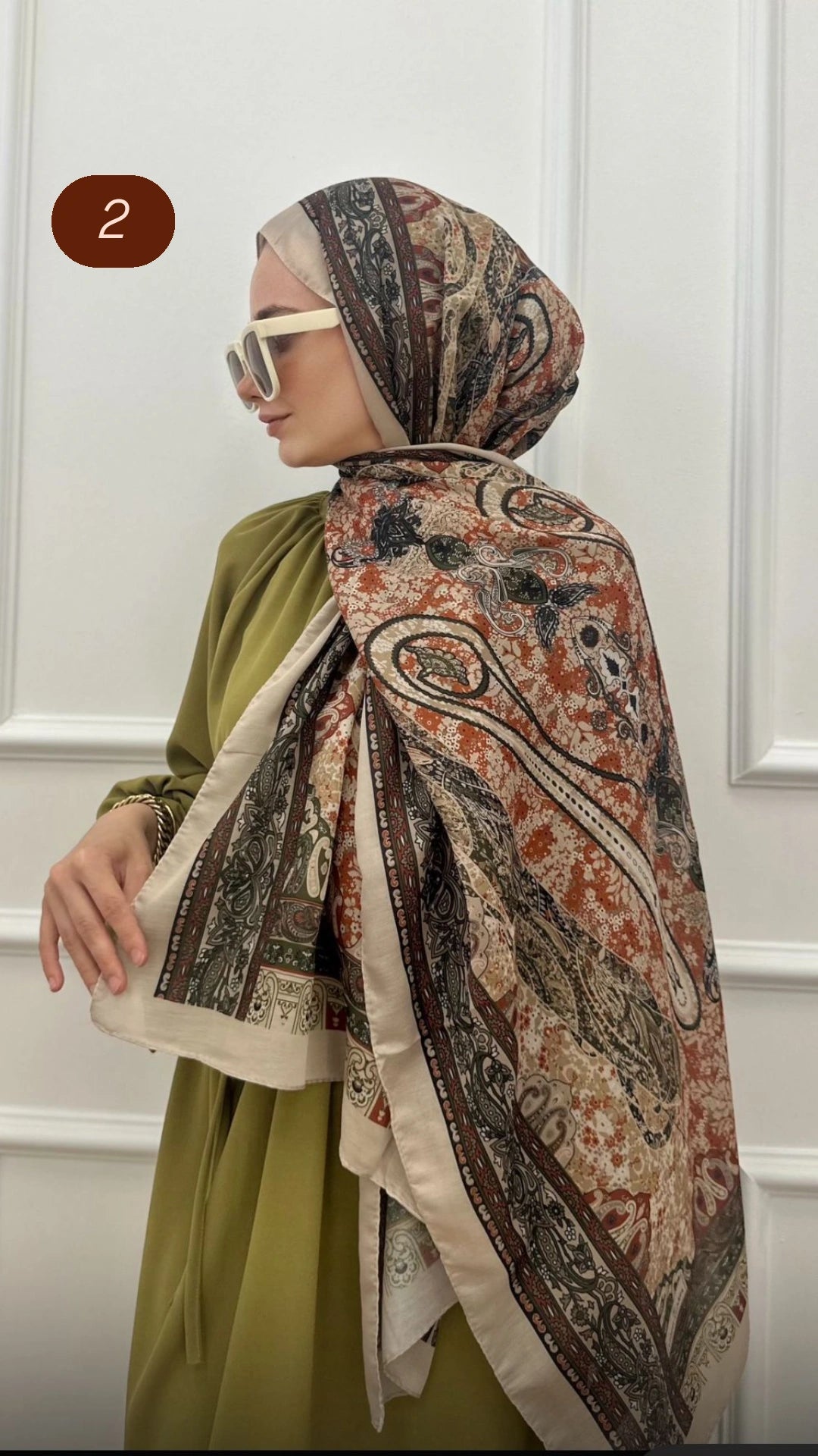 Hijab à motif/floral image 1