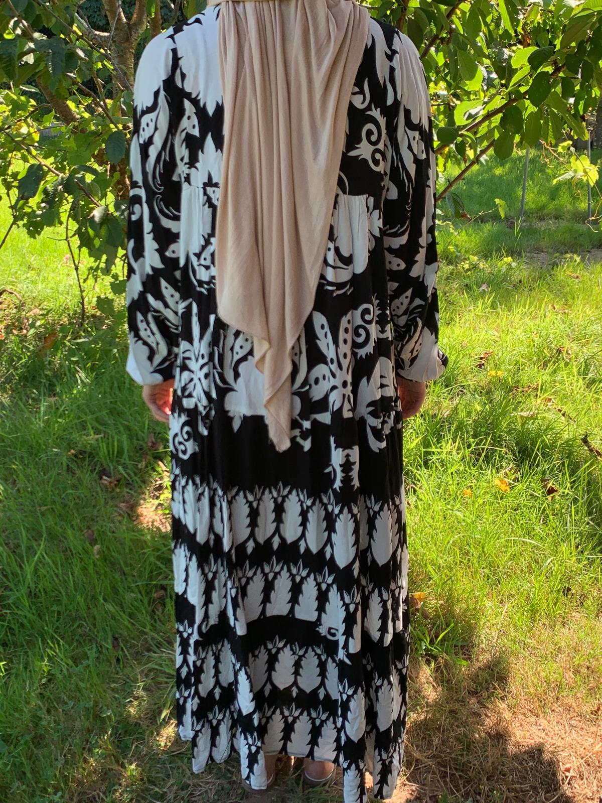 Robe imprimé noir/blanc image 2