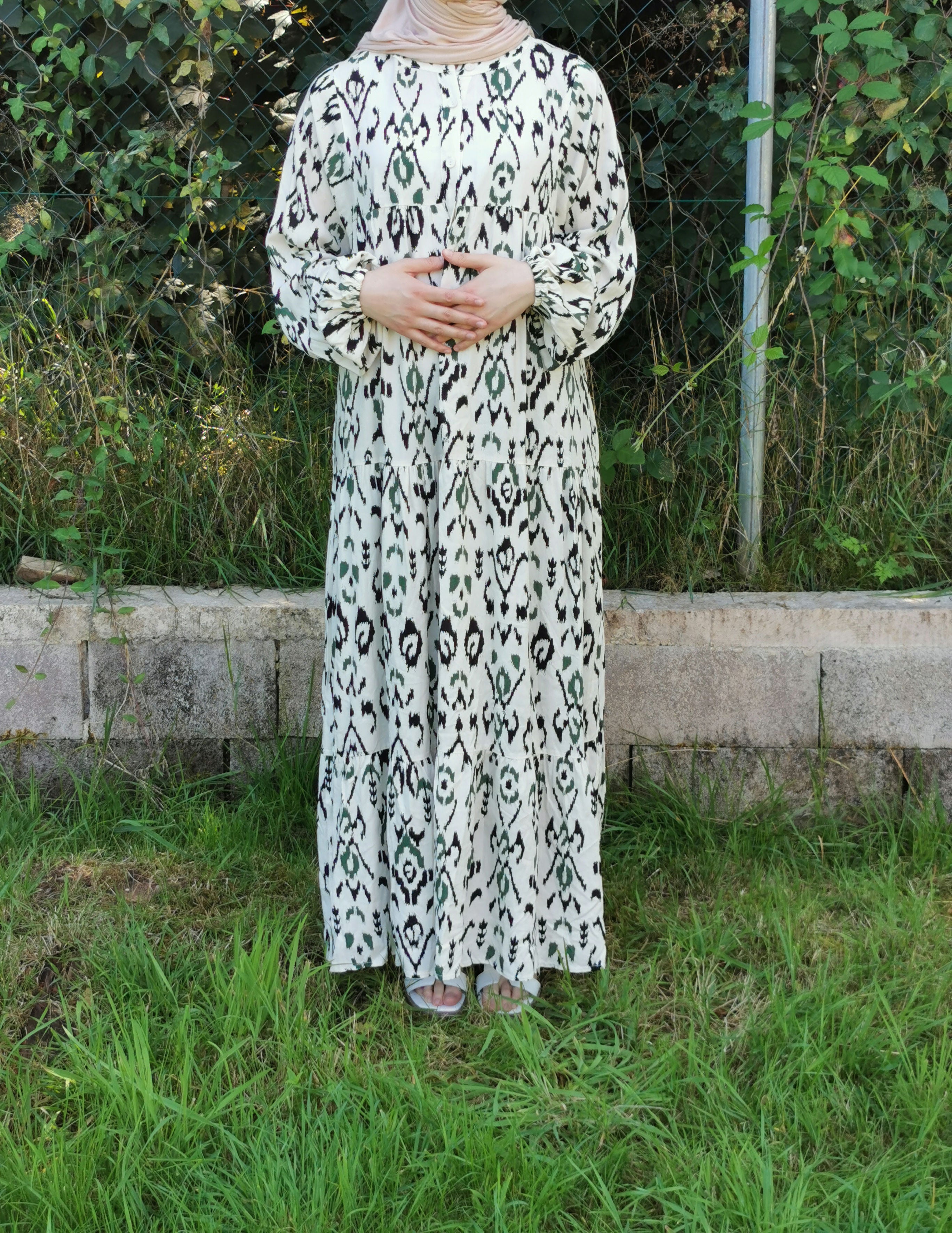 Robe imprimé vert  image 3