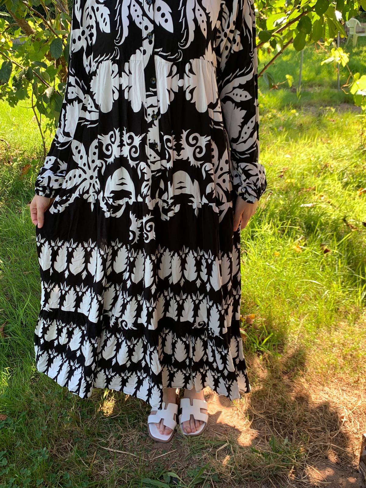 Robe imprimé noir/blanc image 1