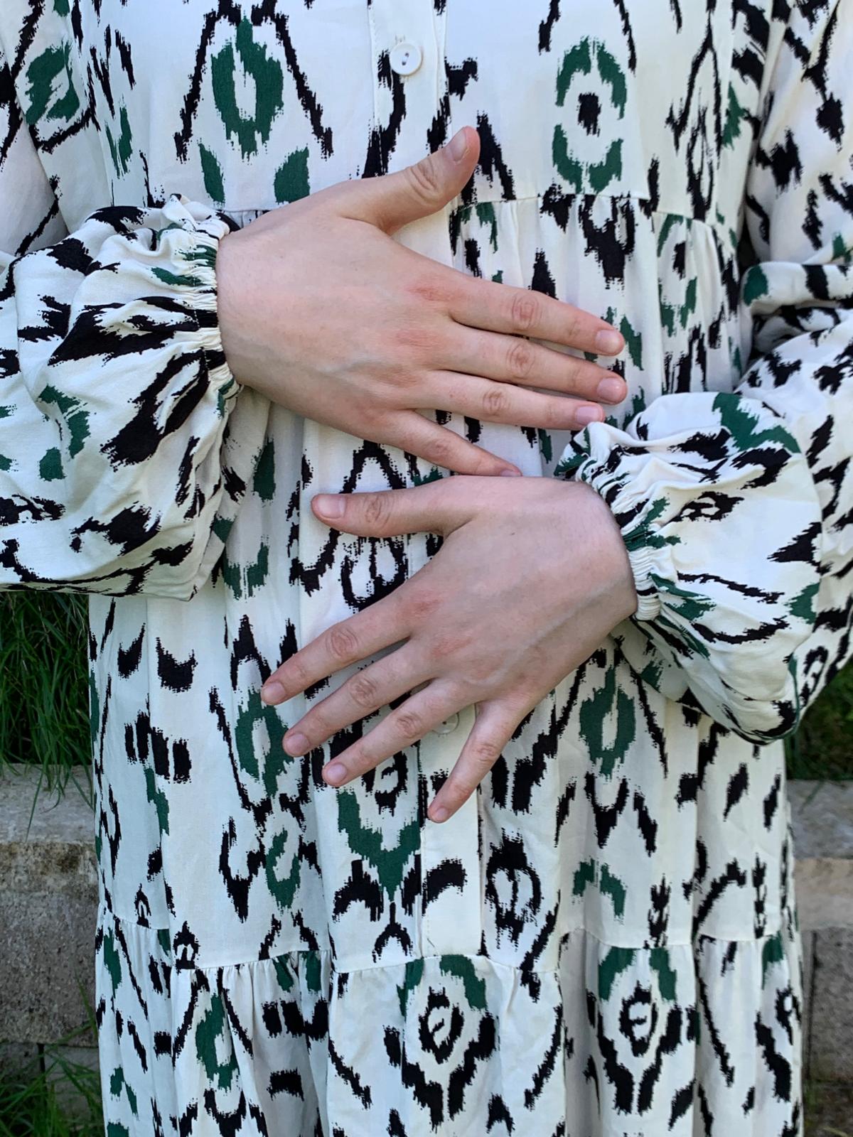 Robe imprimé vert  image 2