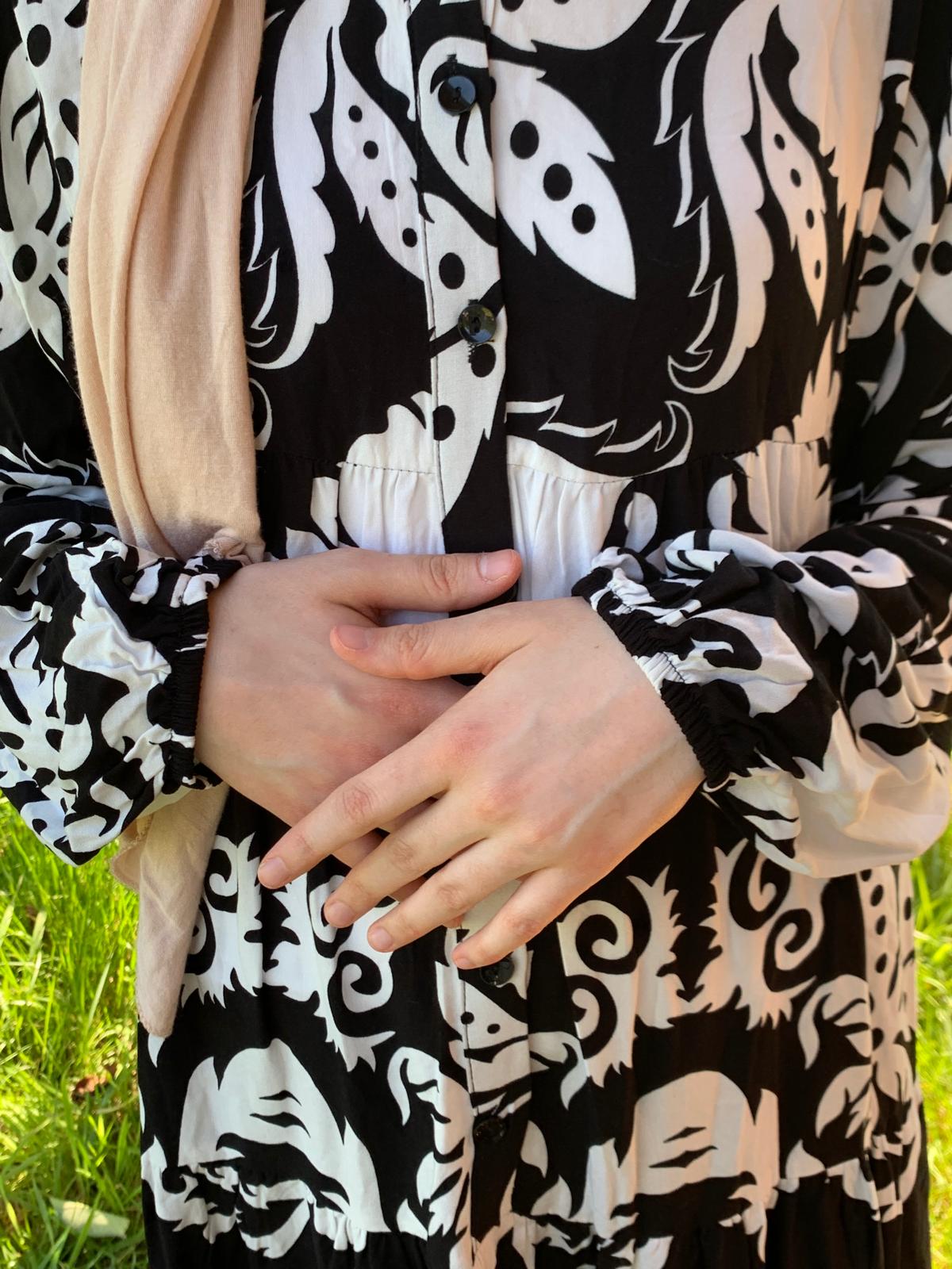 Robe imprimé noir/blanc image 3