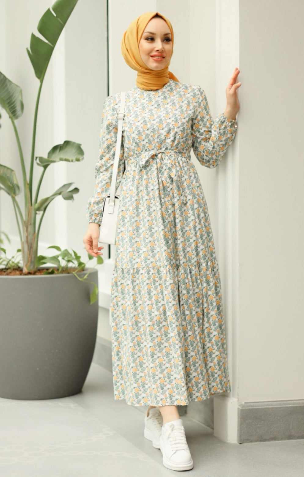 Robe fleurie vert image 0