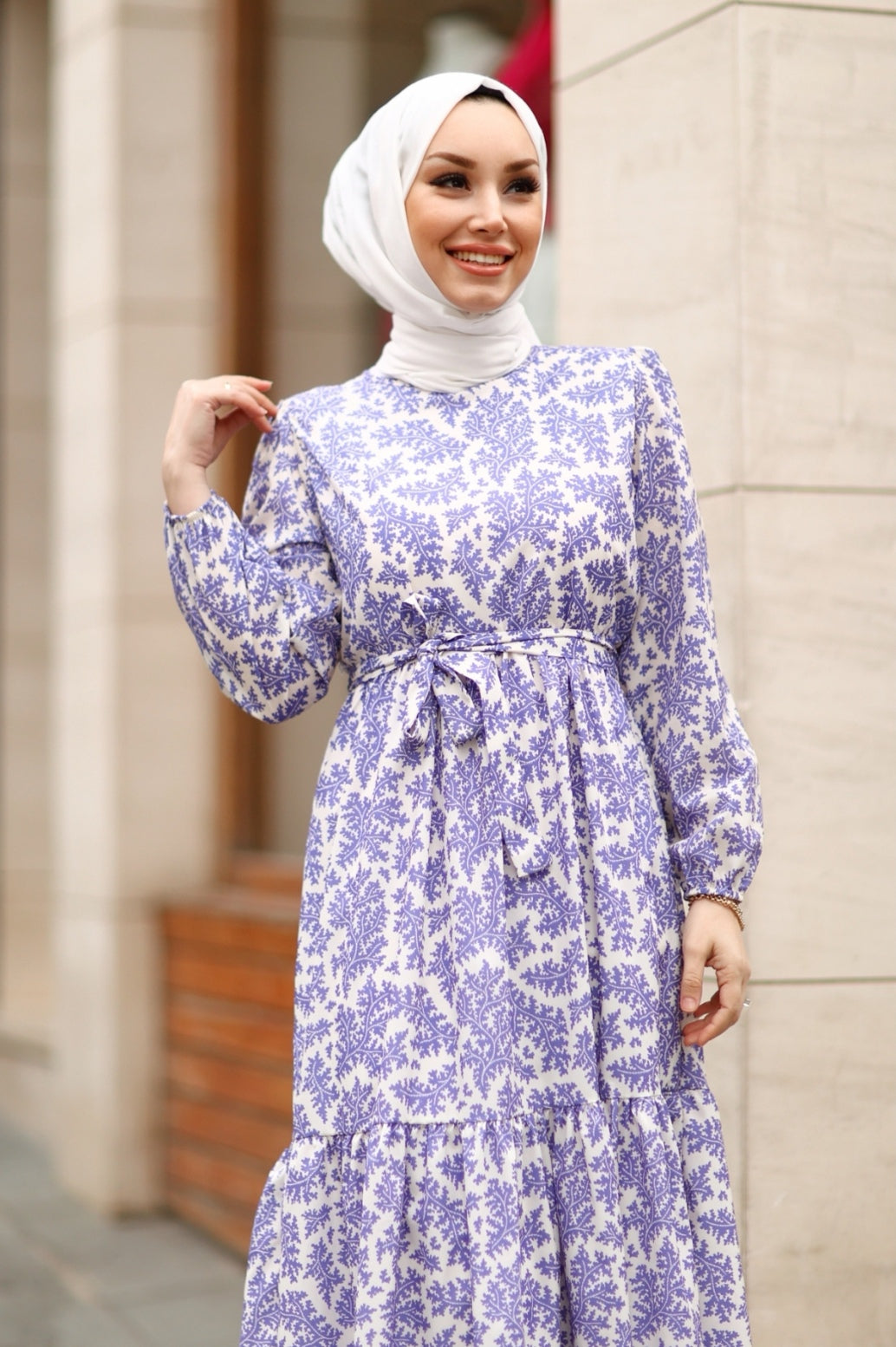 Robe fleurie lila image 2