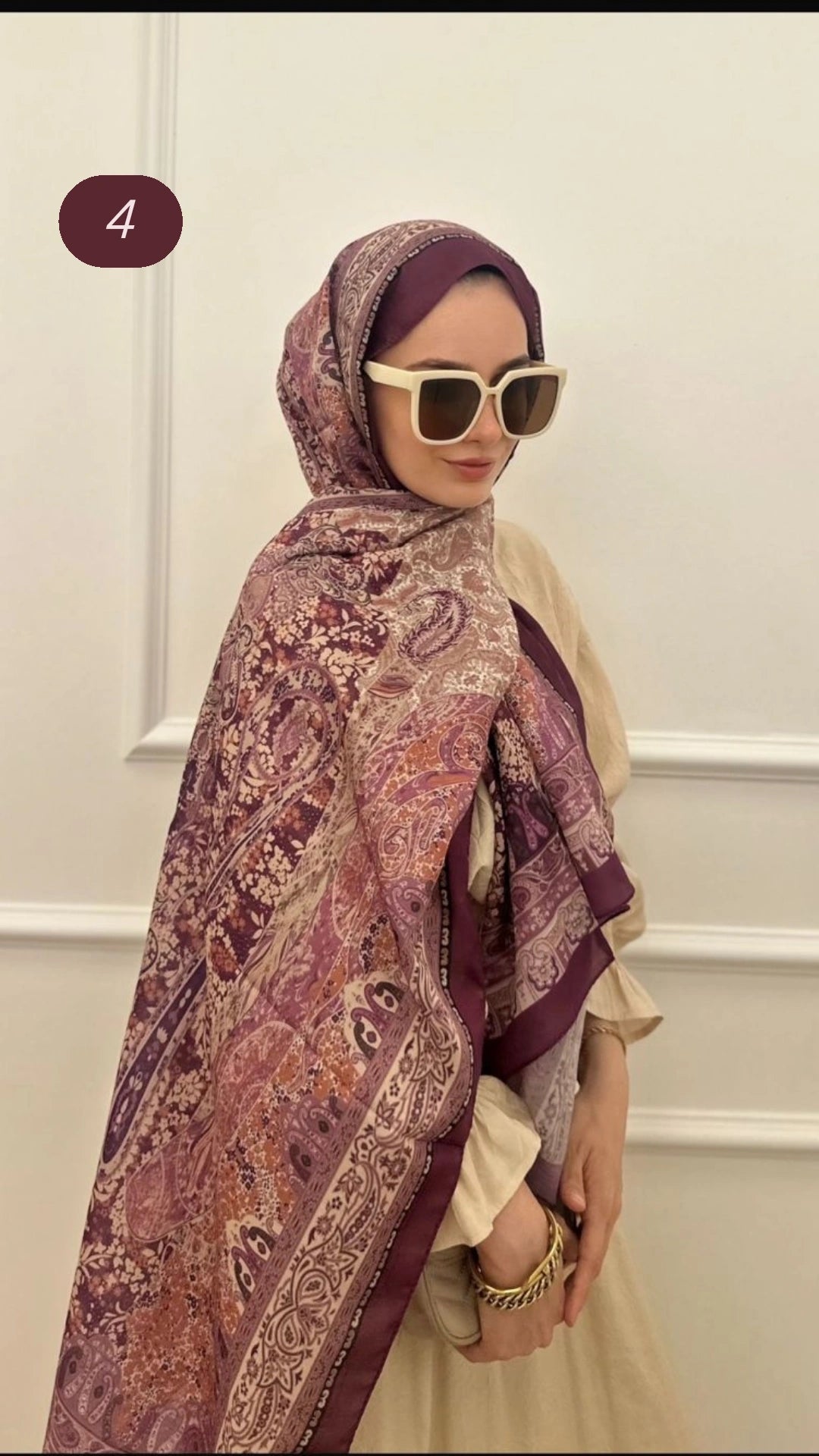 Hijab à motif/floral image 3