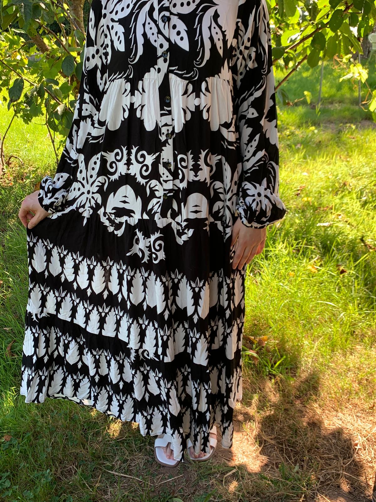 Robe imprimé noir/blanc image 0