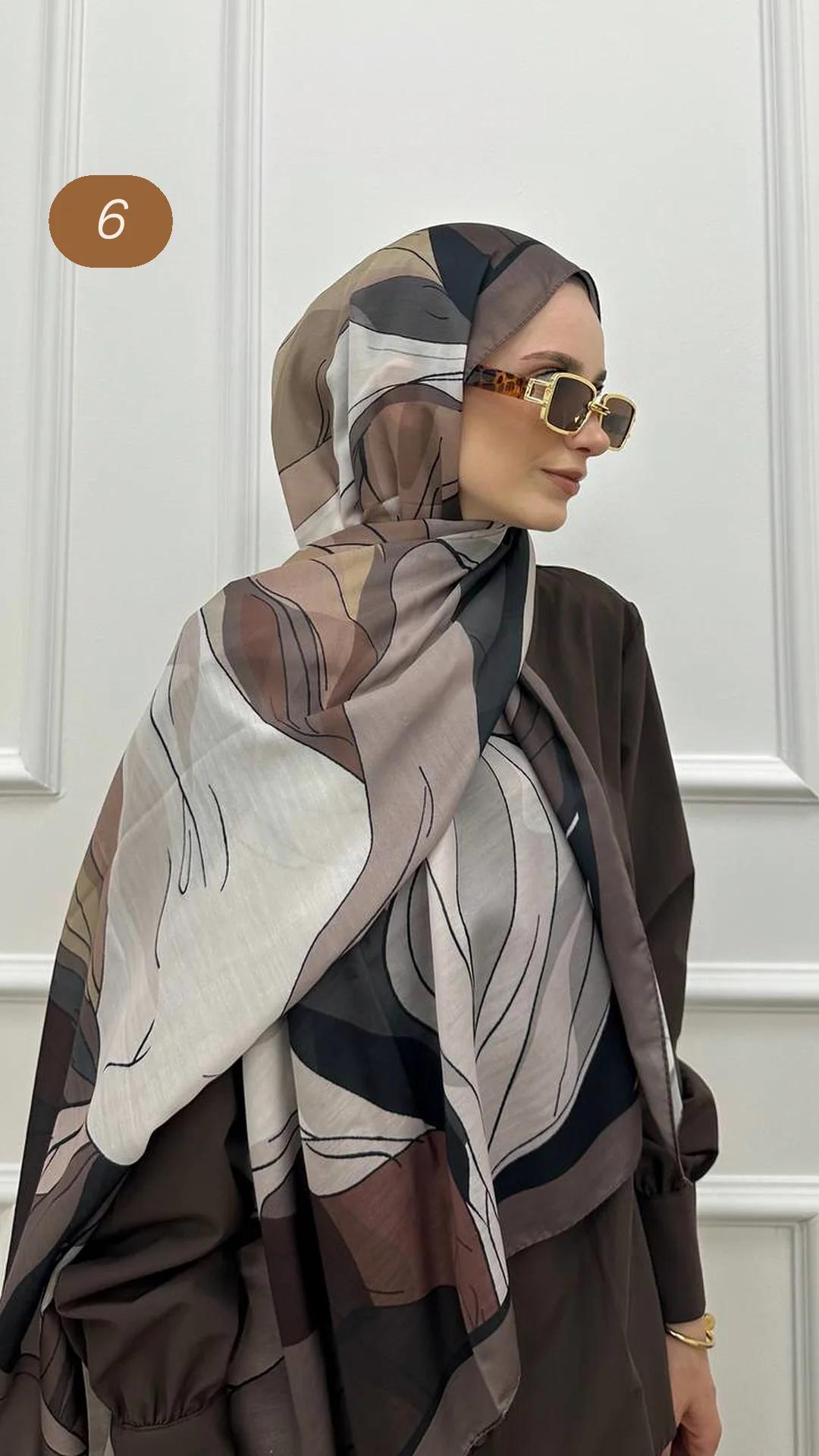 Hijab à motif/floral image 5