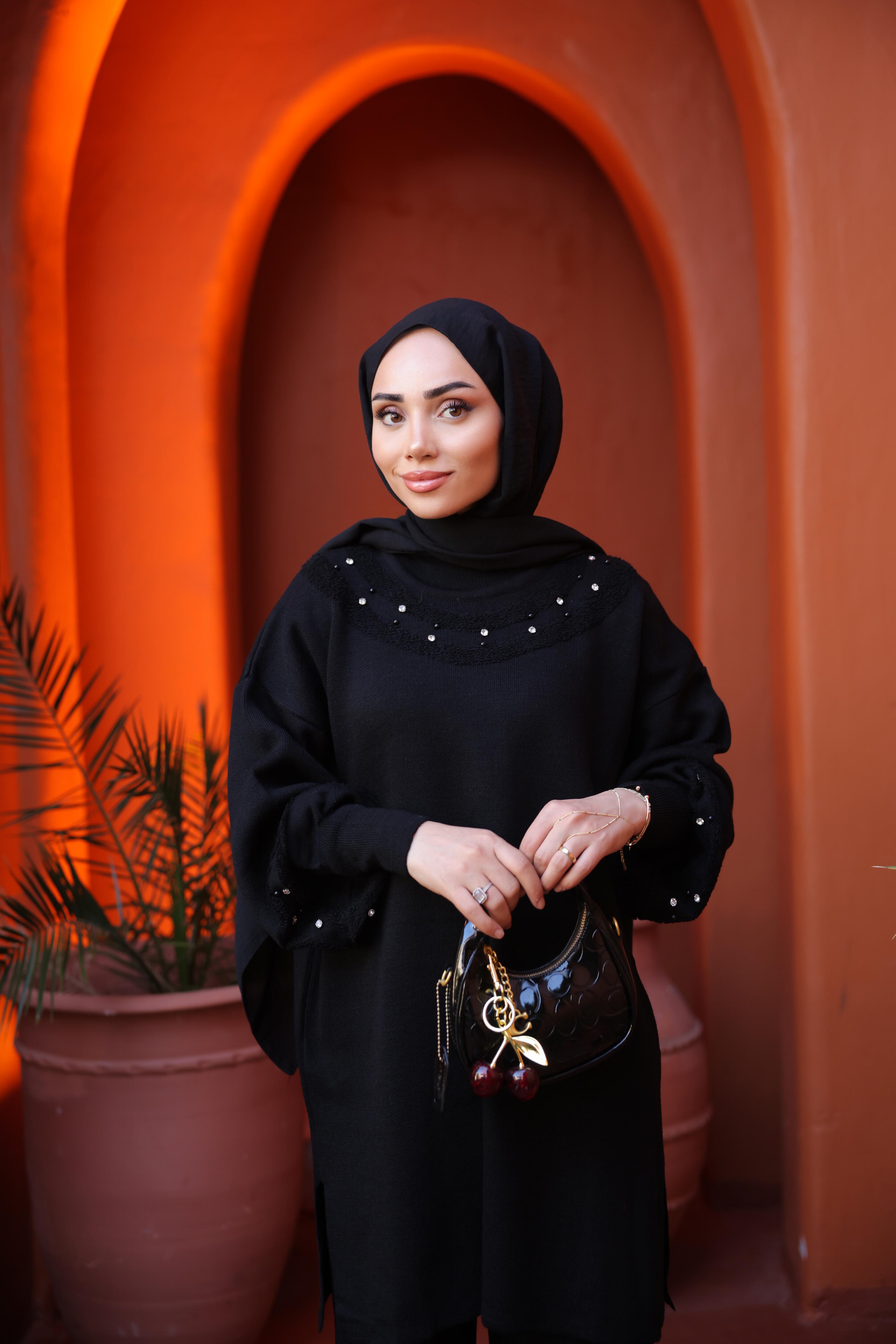 Ensemble tricot perlé