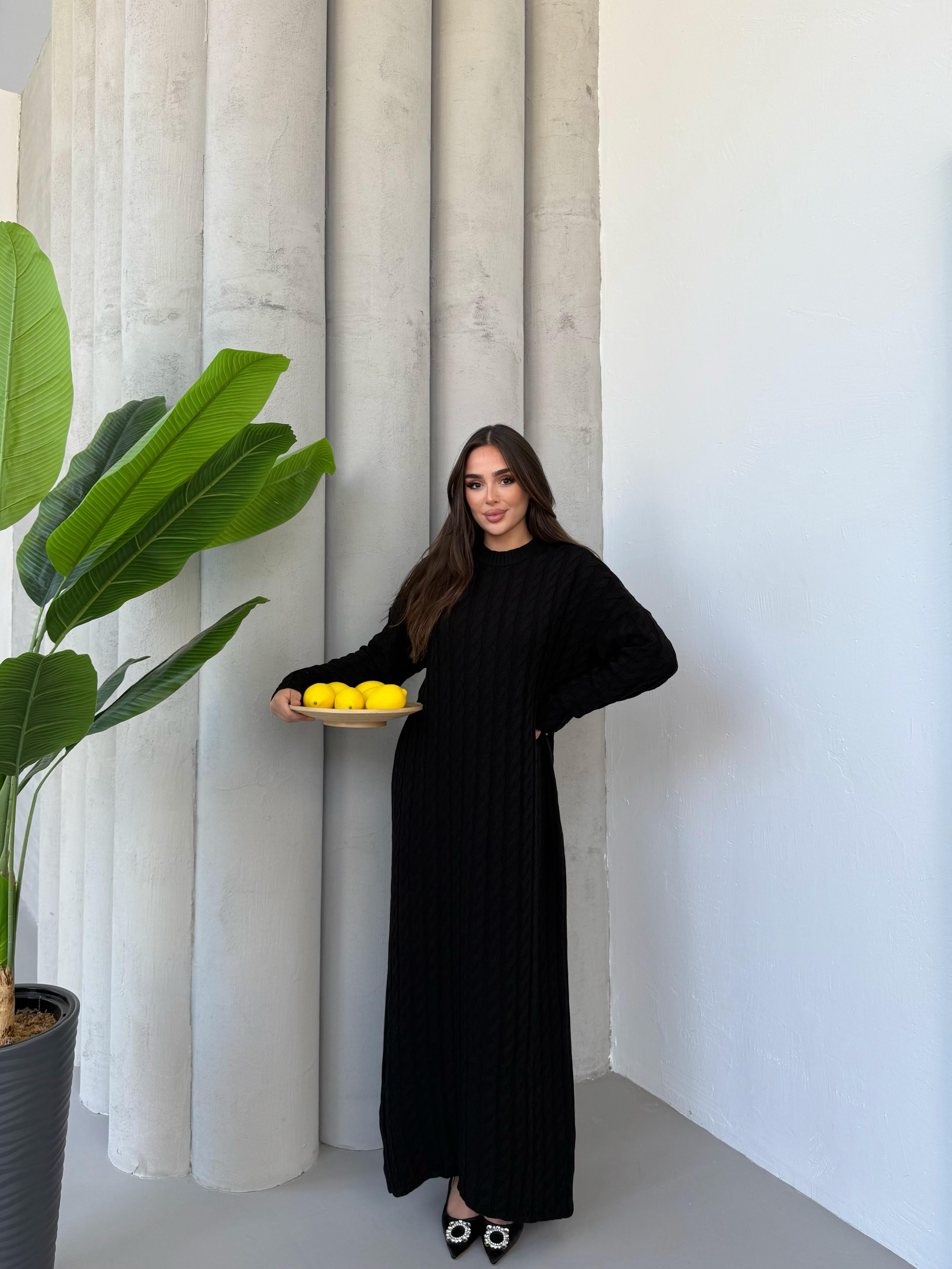 Robe tricot torsadé